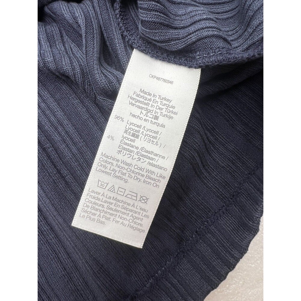 Madewell Ribbed Polo Mini Dress Navy Blue Athleisure minimalist preppy Size XS - Picture 8 of 10